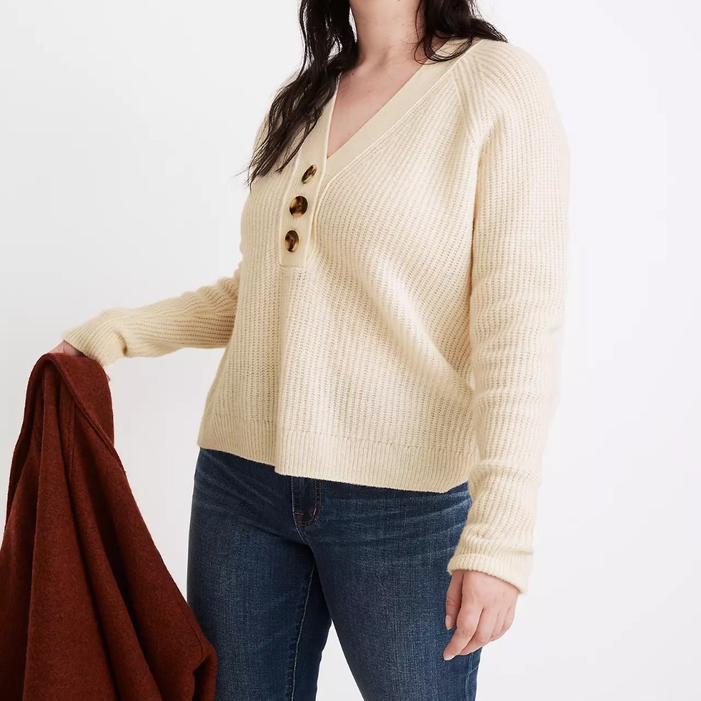 Madewell | Ribbed Lyle Henley Sweater